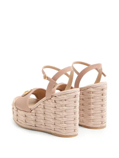 Valentino Garavani Wedge Espadrillas Vlogo Signature T. 45 In Pink