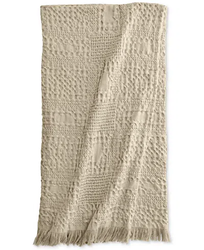 Oake Mixed Waffle Throw, 50" X 60", Exclusively At Macy's In Natural Combo