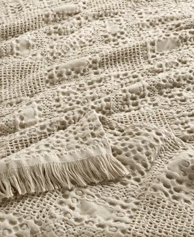 Oake Mixed Waffle Throw, 50" X 60", Exclusively At Macy's In Natural Combo