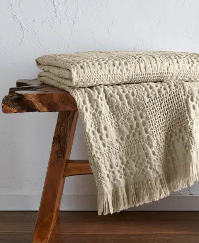 Oake Mixed Waffle Throw, 50" X 60", Exclusively At Macy's In Natural Combo