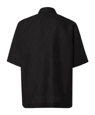 Fendi Ff Jacquard Shirt In Black