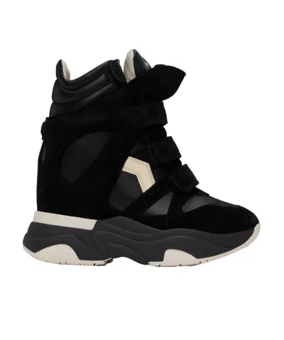 Isabel Marant High-top Sneakers With Contrast Sole And Perforated Detailing In Black