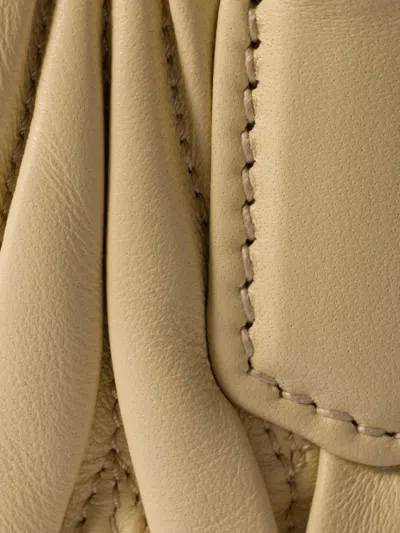 Miu Miu Zip Quilted Leather Top-handle Bag In Neutral