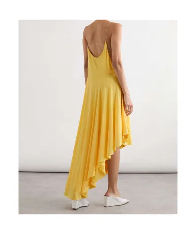 Alaïa Women Yellow Matte Jersey Slip Dress In Yellow