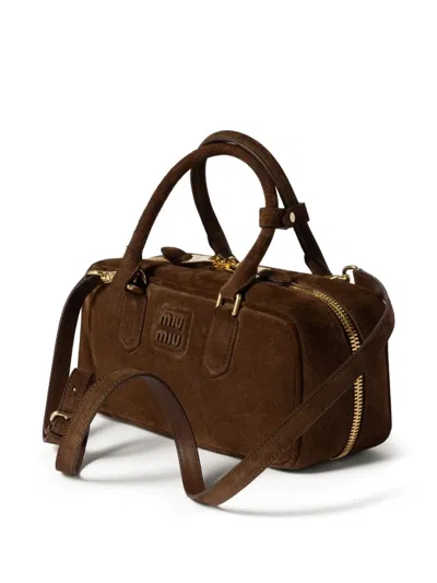 Miu Miu Arcadie Tote Bag In Brown
