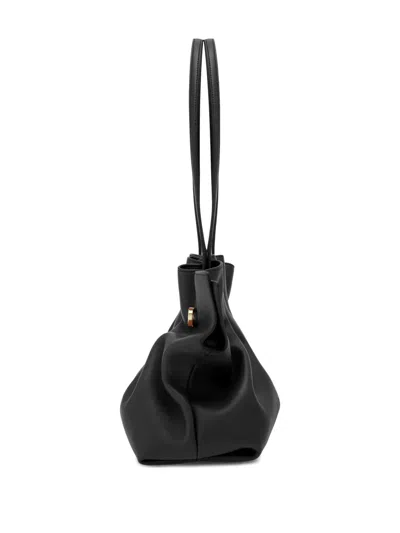 Ferragamo Medium Soft Shoulder Bag In Black