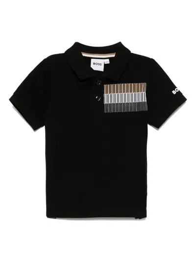 Bosswear Graphic-print Polo Shirt In Black