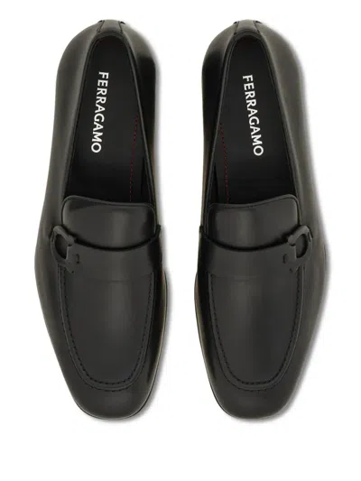 Ferragamo Mocassini Bonny In Pelle Nera Uomo In Black