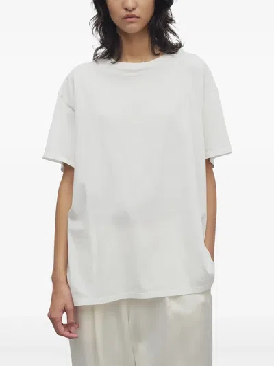 The Row Isha Oversize Cotton Jersey T-shirt In White