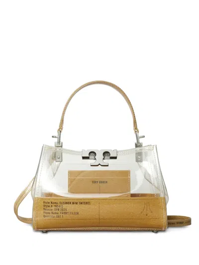 Tory Burch Eleanor Clear Mini Satchel Bag In Neutrals