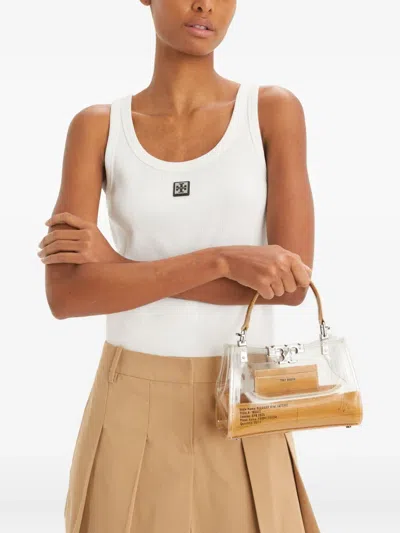 Tory Burch Eleanor Clear Mini Satchel Bag In Neutrals