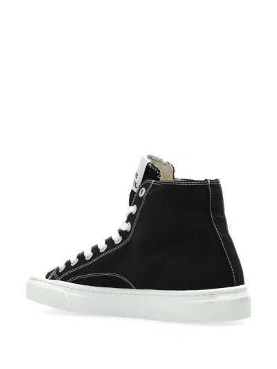 Vivienne Westwood Plimsoll High Top Canvas Shoes In Black
