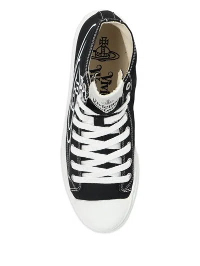Vivienne Westwood Plimsoll High Top Canvas Shoes In Black