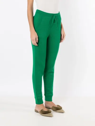 Valentino Garavani Drawstring Wool Trousers In Green