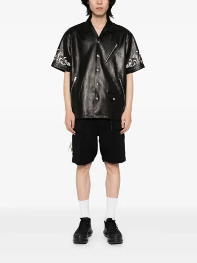 Mastermind Japan Drawstring Cargo Shorts In Black