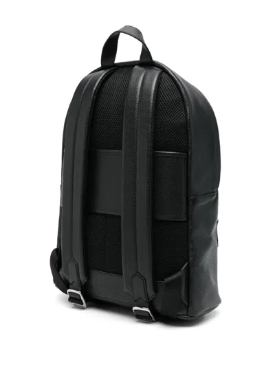 Polo Ralph Lauren Large Dome-shaped Backpack In Smooth Leather In Black