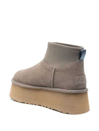 Ugg Mini Dipper Suede Ankle Boots Smoke Plume In Brown