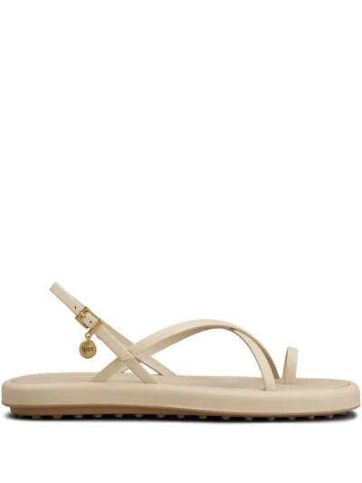 Tod's Multi-strap Leather Toe-loop Sandals In Neutrals