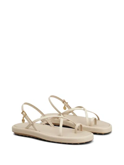 Tod's Multi-strap Leather Toe-loop Sandals In Neutrals
