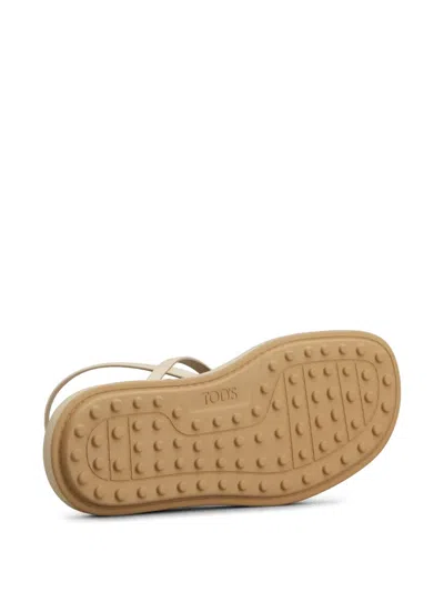 Tod's Multi-strap Leather Toe-loop Sandals In Neutrals