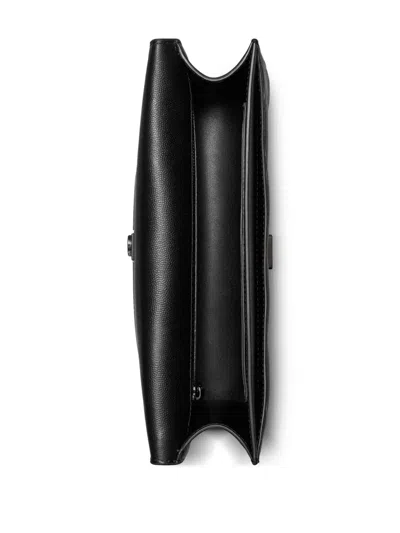 Tory Burch Small Fleming Diamond Quilted Leather Convertible Shoulder Bag In Black