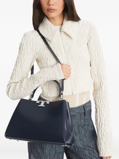 Tory Burch Medium Eleanor Leather Top Handle Bag In Black