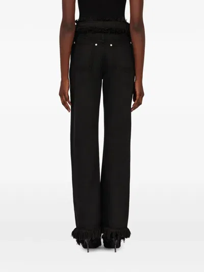 Ferragamo Frayed Edges Jeans In Black