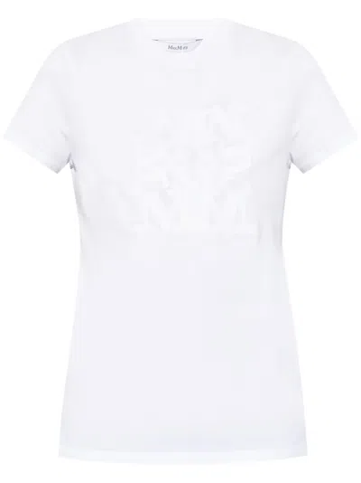 Max Mara T-shirt With Logo Patch In Multi