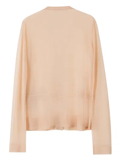 Tom Ford Powder Pink Sweater With Front Button Fastening And Slip Pockets In Pink