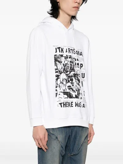 Juntae Kim "there Was A Punk" Hoodie In White