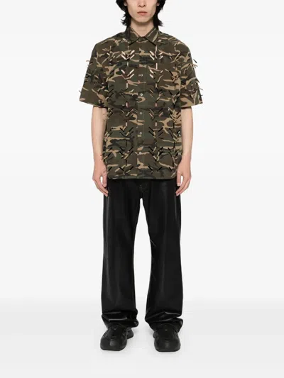 Juntae Kim Laser-slashed Shirt In Neutrals