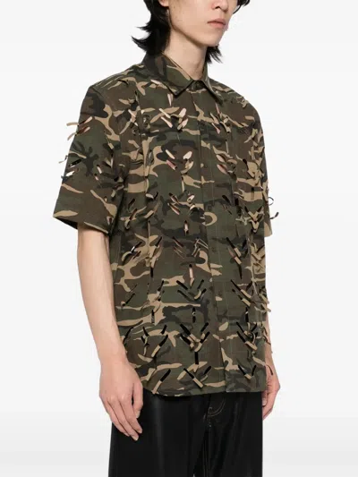 Juntae Kim Laser-slashed Shirt In Neutrals