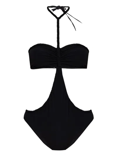 Isabel Marant Bandeau Swimsuit Featuring Cut-out Detailing In Black