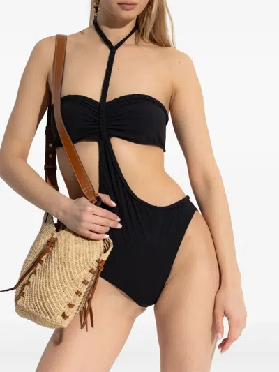 Isabel Marant Bandeau Swimsuit Featuring Cut-out Detailing In Black