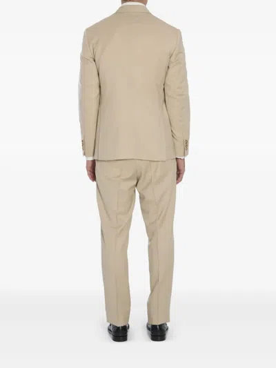 Lardini Suit Double-breasted Peak Lapels In Neutrals