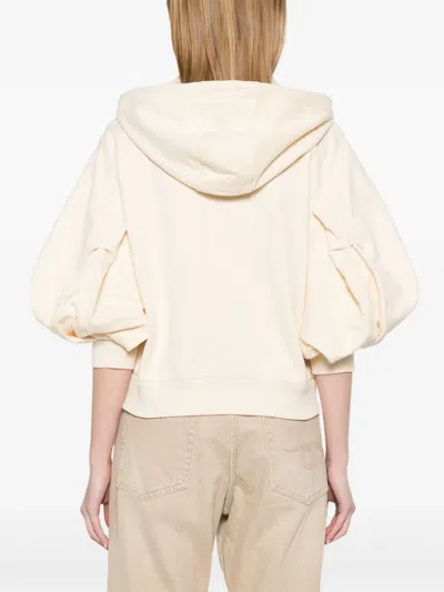 Moncler Drawstring-hood Kangaroo-pocket Jacket In White