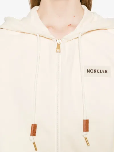 Moncler Drawstring-hood Kangaroo-pocket Jacket In White