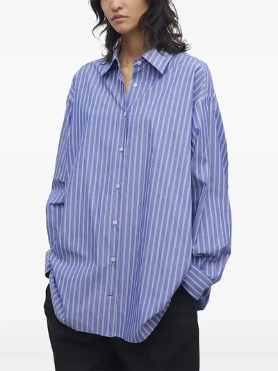 The Row Luka Shirt In Blue