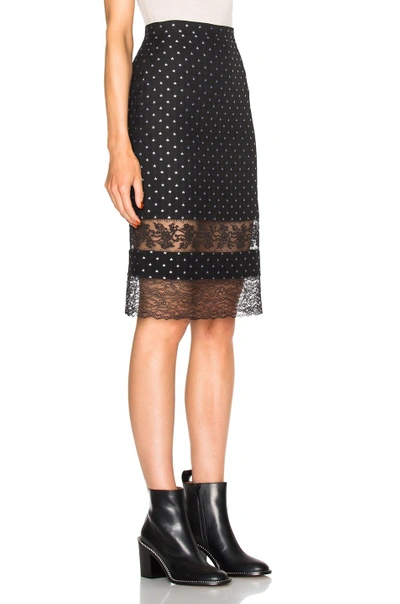 Shop Givenchy Star Jacquard Skirt In Black