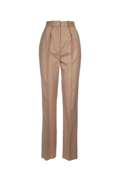 Elisabetta Franchi Trousers Featuring Back Pockets And Belt Loops In Beige