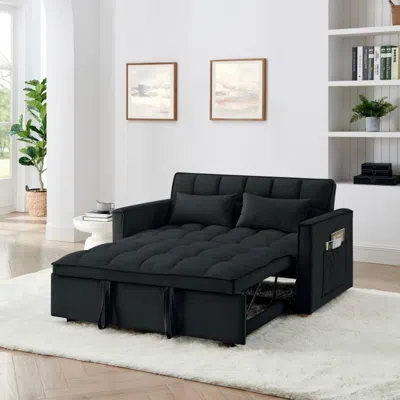 Streamdale Furniture Streamdale Versatile Velvet Sofa Bed, Foldable In 3 Lengths (54.33")