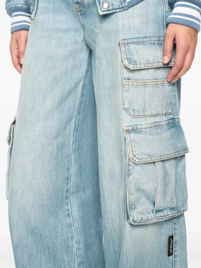 Off-white Denim Bomber Jacket In Blue