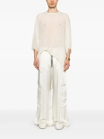 Rick Owens Cargobelas Dinge Trousers In White