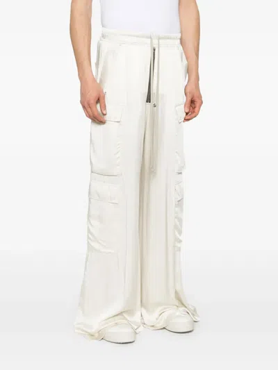 Rick Owens Cargobelas Dinge Trousers In White