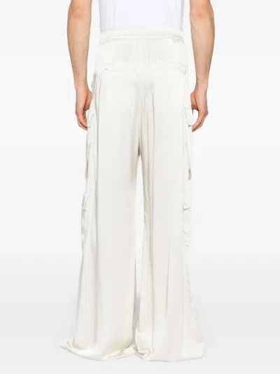Rick Owens Cargobelas Dinge Trousers In White