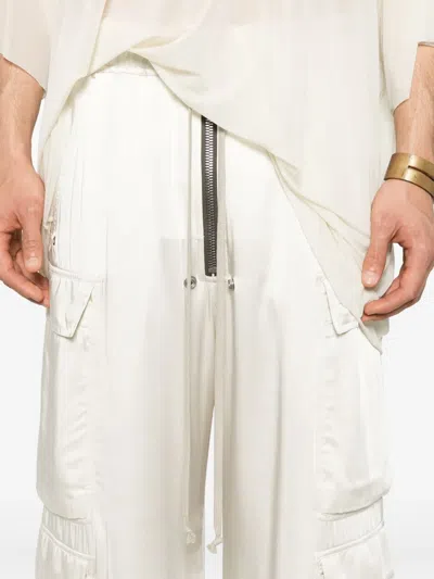 Rick Owens Cargobelas Dinge Trousers In White
