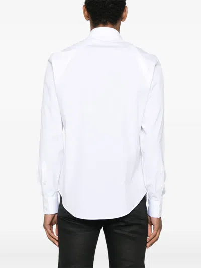 Alexander Mcqueen Men White Poplin Shirt, M Luxury Shirts For Men Darveys In White