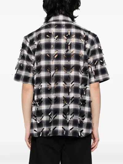 Juntae Kim Laser-slashed Shirt In 蓝色