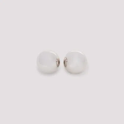 Givenchy Spherical Curve Stud Earrings In Silvery