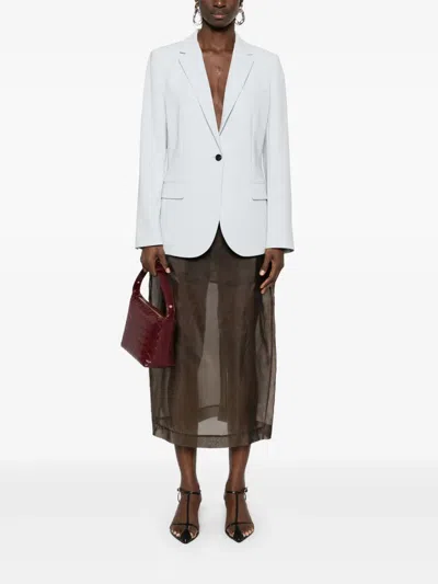 Theory Staple Blazer In Admiral Crepe In 蓝色